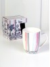 Flowers & Stripes Print Mug Set (set of 4) 350ml (12oz)